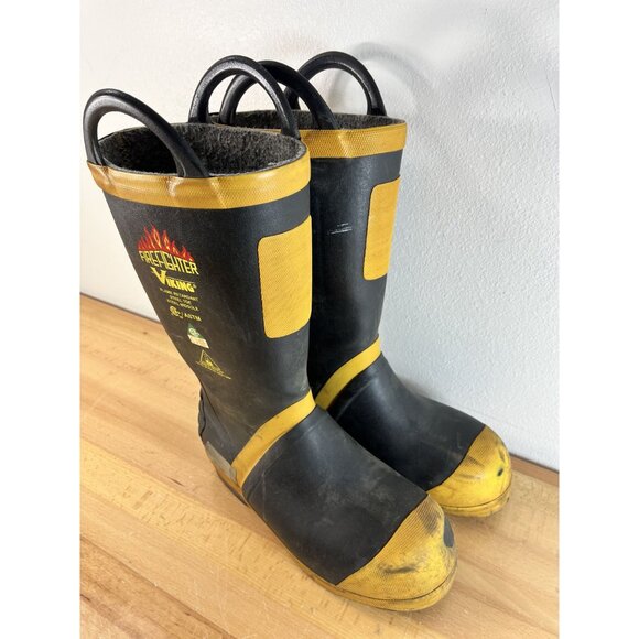 Viking Men's 14” Felt Lined Firefighter/EMS Steel Toe Rubber Boots Size 9 M - Picture 6 of 12